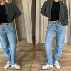 Djerf Avenue Relaxed Jeans Washed Blue